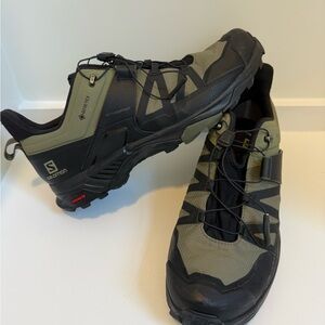 Salomon X Ultra 4 Gor-Tex Hiking Shoes Slate Green Mens Size 12